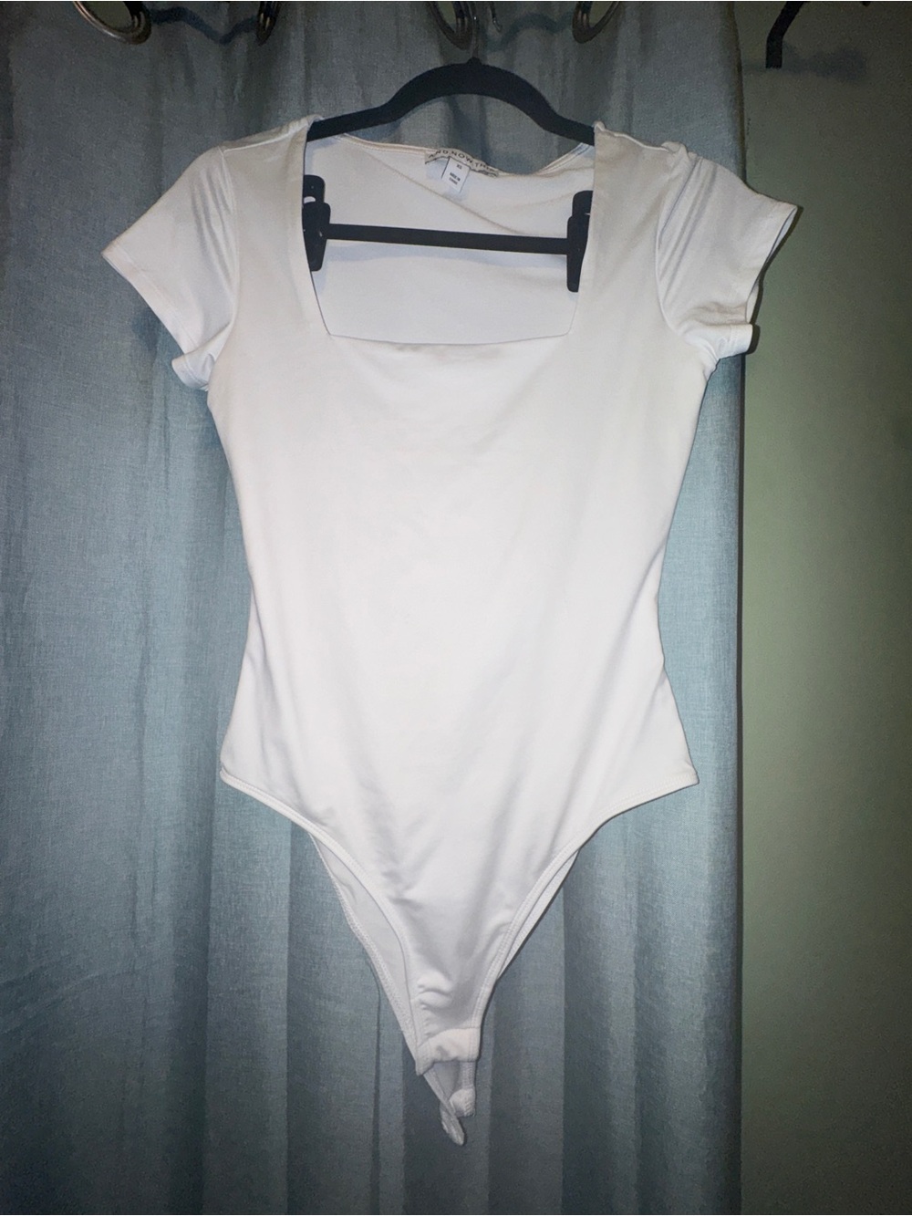 Classic Scoop Neck White Bodysuit